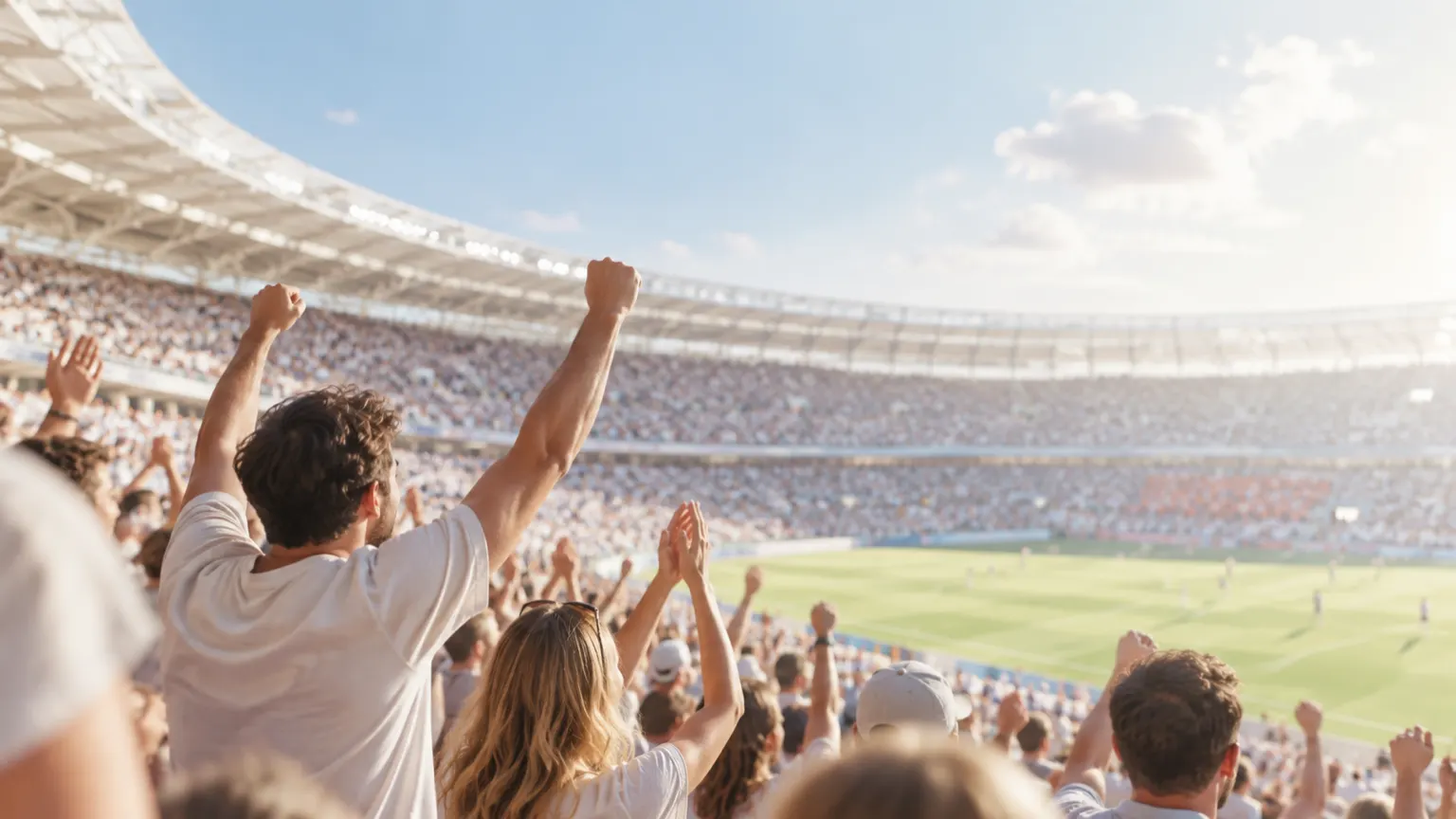 Stadionpublikum efter et mål