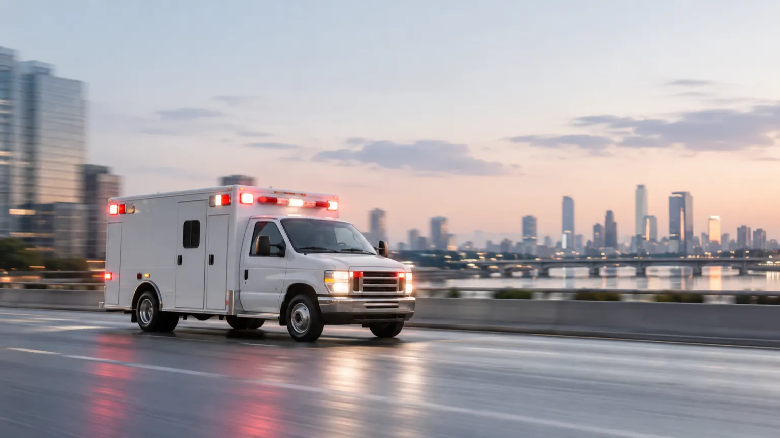 En ambulancesirene tæt på